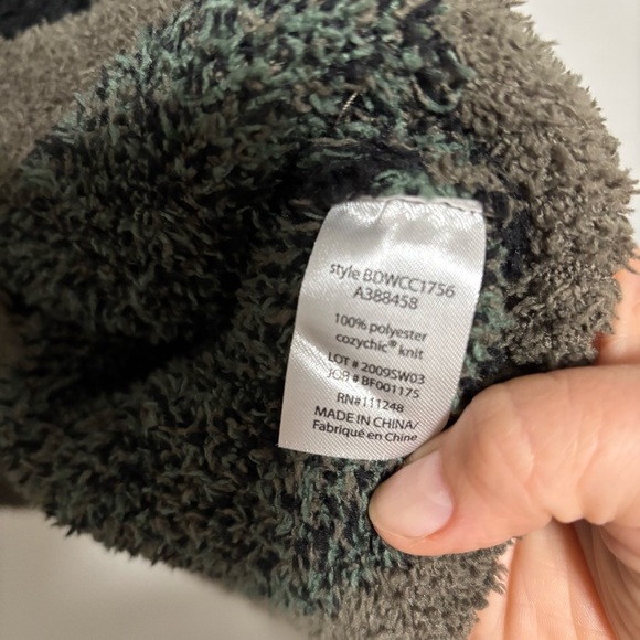 Barefoot Dreams Seaside Crew Neck Pullover Dark Green/Black Camo Sweater size 3X - Picture 7 of 8